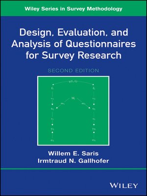 cover image of Design, Evaluation, and Analysis of Questionnaires for Survey Research